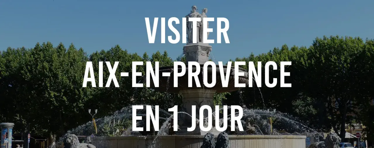 Visiter Aix-en-Provence en 1 jour : une fontaine majestueuse et des arbres verdoyants, parfait pour découvrir la ville.