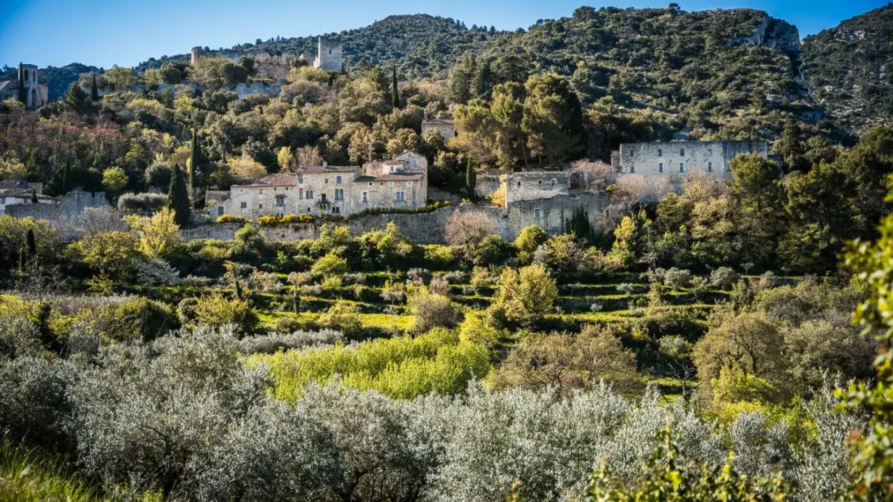 Village perché dans le Lubéron, avec ses maisons de pierre et ses oliveraies. Idéal pour savoir que visiter dans le Lubéron.