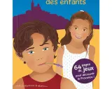 Un garçon et une fille souriants, sur fond de paysage provençal. Un livre pour enfants sur l'histoire de la Provence.