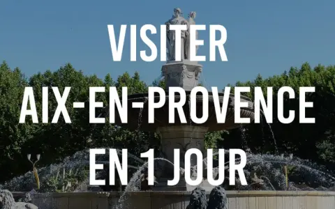 Visiter Aix-en-Provence en 1 jour : une fontaine majestueuse et des arbres verdoyants, parfait pour découvrir la ville.