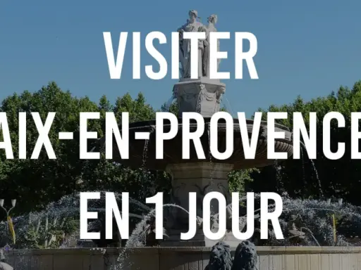 Visiter Aix-en-Provence en 1 jour : une fontaine majestueuse et des arbres verdoyants, parfait pour découvrir la ville.