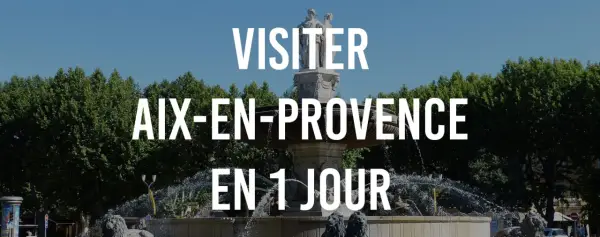 Visiter Aix-en-Provence en 1 jour : une fontaine majestueuse et des arbres verdoyants, parfait pour découvrir la ville.